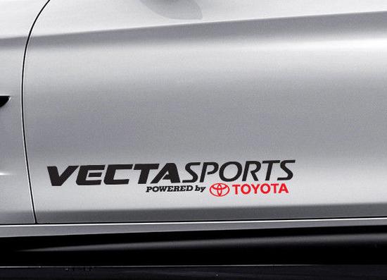 Vecta Sports Powered by Toyota Car Decal Vinyl Sticker TRD Scion Corolla Yaris A