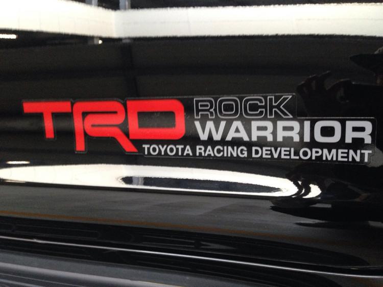 pair TRD Rock Warrior TOYOTA racing development side vinyl decal sticker