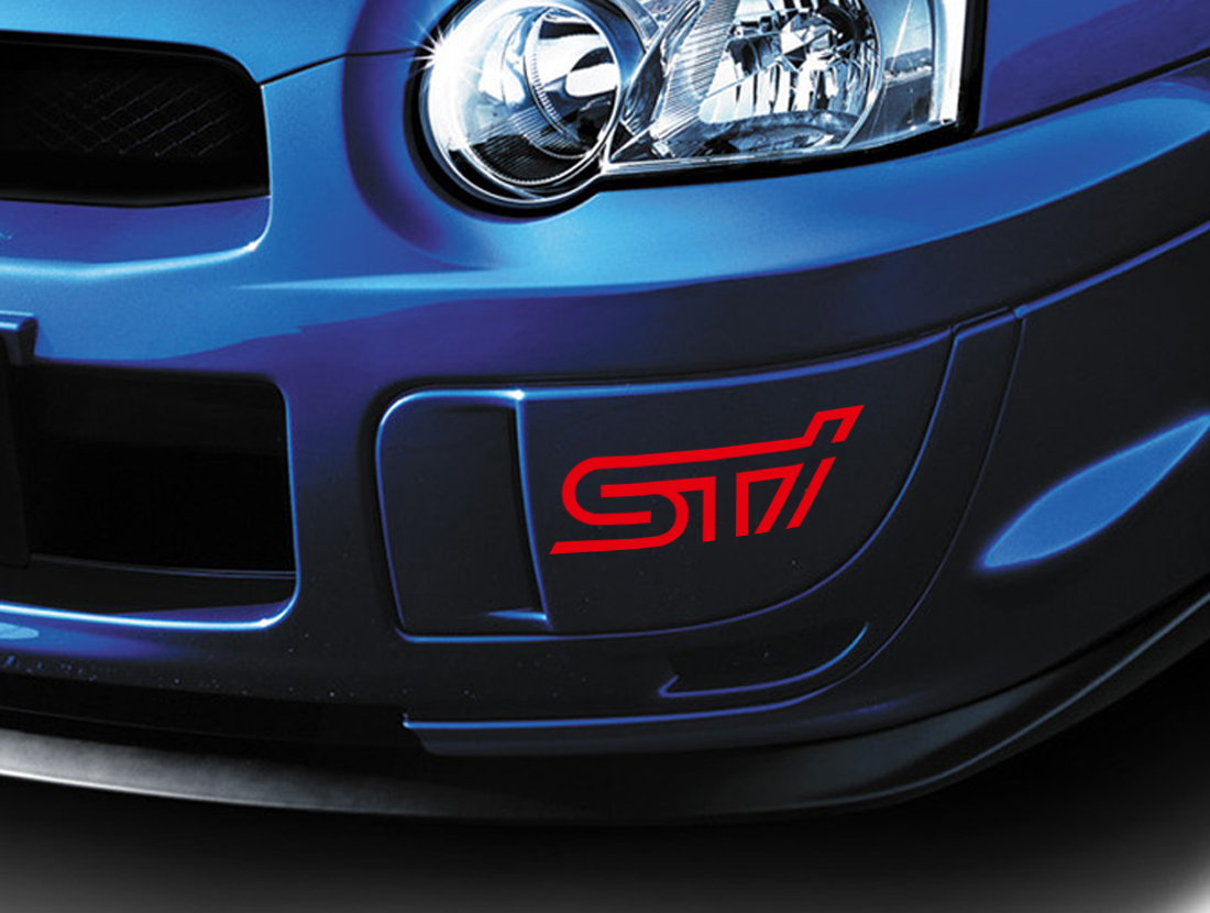 2x STI Subaru Tecnica International Motorsports Racing Vinyl Sticker Decal fits to Impreza BRZ WRX Legacy