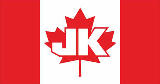 2x Jeep Canada Flag JK Wrangler Rubicon Decal Sticker
