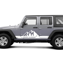 Custom Text Mountain Rocker Panel Side Vinyl Decals Graphics Sticker for Jeep Wrangler CJ TJ JK JKU JL JLU 2