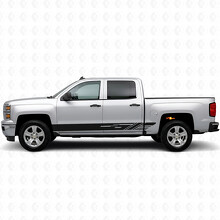 Diagonal Slot Door & Rocker Panel Vinyl Stripes for Chevrolet Silverado 1500 K2XX 2014-2019_2