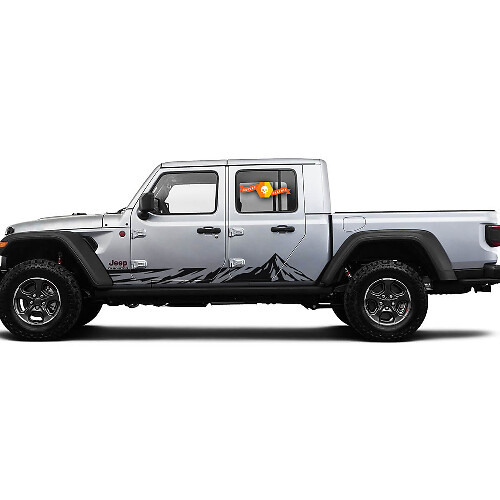 Rocker Panel Mountain Side Vinyl Decals Graphics Sticker for Jeep Gladiator