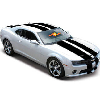 2010 - 2020 Chevy Camaro Tapered Double Rally Racing Stripes Decal 2012 2011 SS V6 1