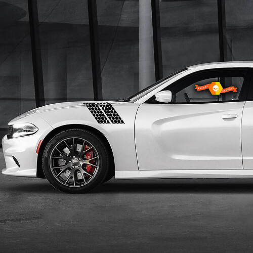Custom Scatpack Honeycomb Fender Stripes for Dodge Charger