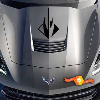 Chevy Corvette StingRay Logo C7 Hood decal 2014 2015 2016 2017