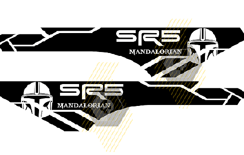 Pair of SR5 Mandalorian bed side Vinyl Decals graphics sticker kit for Toyota Tacoma all years
