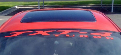 Custom Text Turbo Windshield Decal Stickers for Dodge Challenger