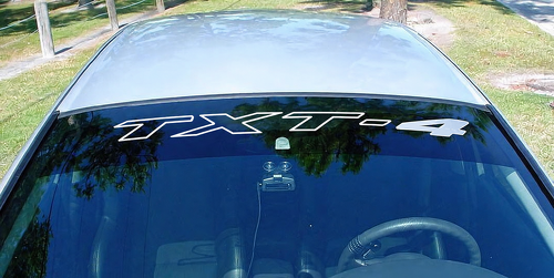 Custom Text Outline Style Windshield Vinyl Decal Sticker for Dodge Challenger