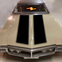 Double Hood Stripes Vinyl Decals Kit For Buick Riviera GS 1968+ _2