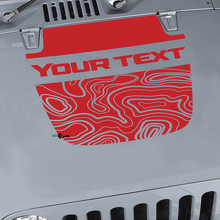 Blackout Contour Map Hood Split Style Graphics Vinyl Wrap Sticker Decal for Jeep Wrangler 2