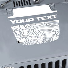 Blackout Contour Map Hood Split Style Graphics Vinyl Wrap Sticker Decal for Jeep Wrangler 3