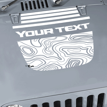 Blackout Contour Map Hood Split Strobe Style Graphics Vinyl Wrap Sticker Decal for Jeep Wrangler 2
