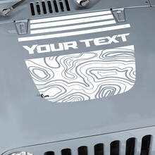 Contour Map Hood Vinyl Wrap Sticker Decal for Jeep Wrangler 2