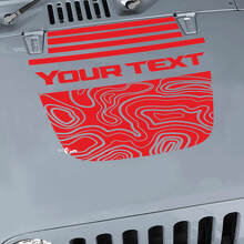 Contour Map Hood Vinyl Wrap Sticker Decal for Jeep Wrangler 3
