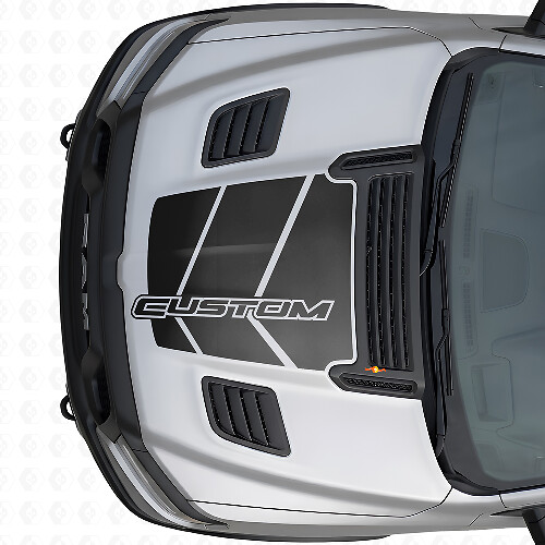 Custom Strobe Hood Vinyl Decal Graphic for Dodge Ram