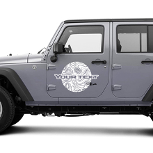 Contour Map Door Circle Graphics Vinyl Wrap Sticker Decal for Jeep Wrangler 2