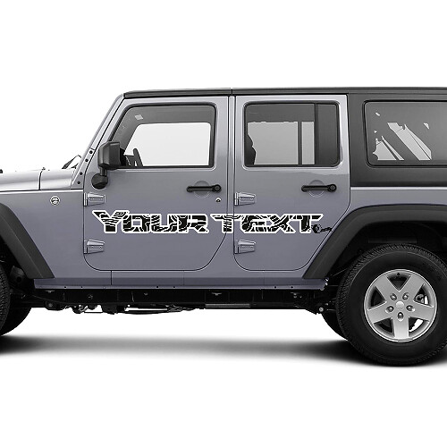 Blackout Contour Map Door Style Graphics Vinyl Wrap Sticker Decal 2 Colors