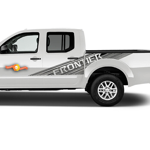 Frontier Lettering Stripes Style Side Vinyl Decal Kit for Nissan Frontier