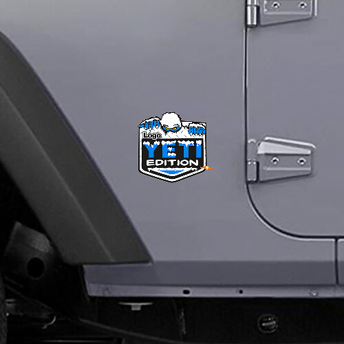Custom Logo Yeti Edition Side Vinyl Decal for Jeep Wrangler Rubicon 