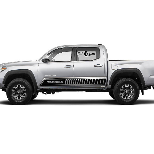 Pair Stripes for Tacoma Side Rocker Panel Intersecting Lines Vinyl Stickers Decal fit to Toyota Tacoma 