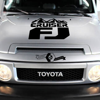 Toyota FJ cruiser Mountains hood decal Sticker