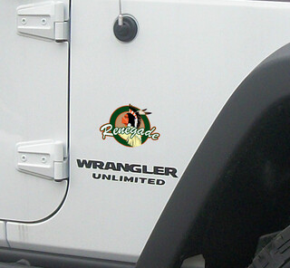 2 RENEGADE logo Jeep Wrangler CJ Vinyl Sticker Decal