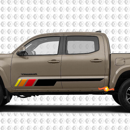 Vintage Style Door Stripes Vinyl Sticker Decal For Toyota Tacoma Tundra 