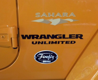 2 Sahara Jeep Wrangler Unlimited CJ TJ YK JK XJ Vinyl Sticker Decal