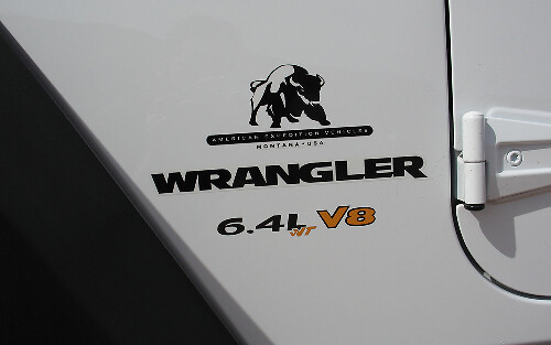 6.4L VVT V8 Vinyl Sticker Decals for Jeep Wrangler CJ TJ YK JK