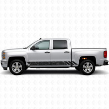 Topographic Contour Door & Rocker Panel Vinyl Stripes for Chevrolet Silverado 1500 K2XX 2014-2019_2
