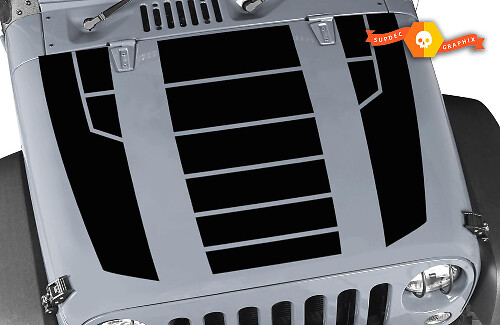 Hood Vinyl Stripe Sticker Decal Lip Skirt Wing Trunk Vent for Jeep Wrangler