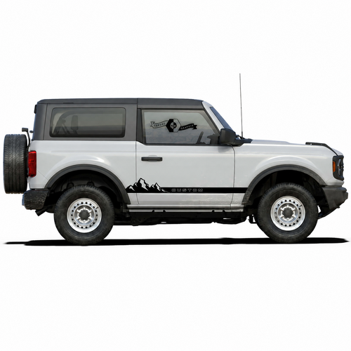 CUSTOM Mountain Line Pair Rocker Panel Vinyl Decal Sticker for Ford Bronco