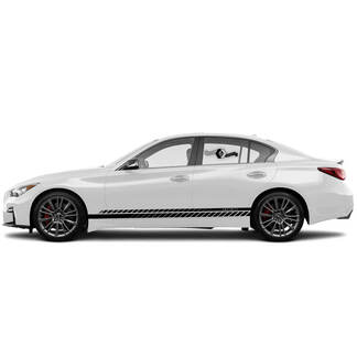 Pair Decal Sticker Side door Oncoming stripes and lines Stripe for INFINITI G50