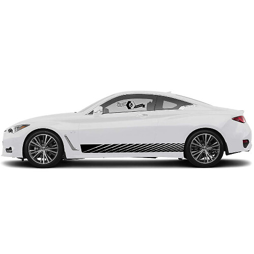Pair Decal Sticker Side door thin lines Stripe for INFINITI Q50 Q60