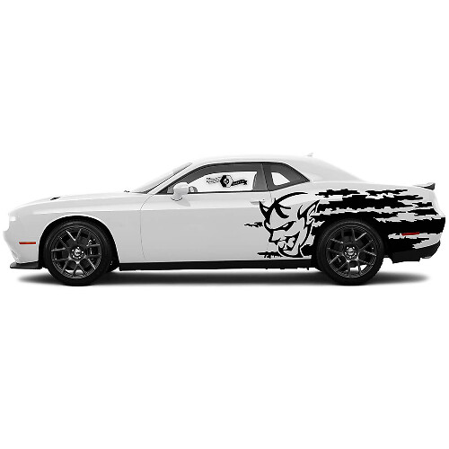 Pair Demon decals Splash Side Vinyl Decals Stickers for Dodge Challenger
