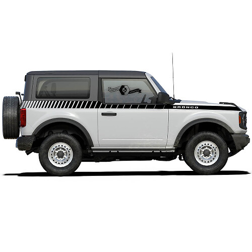 Strobe Style Side Decals Stickers Pair for Ford Bronco 2021
