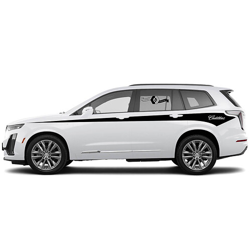 Branded Accent Stripes Side Vinyl Decal Sticker for Cadillac XT6 2021