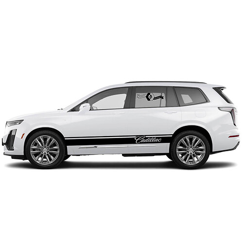 Branded Stripes Side Vinyl Decal Sticker for Cadillac XT6