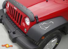 Bigfoot Footprint Fender Vinyl Decal for Jeep Wrangler_2