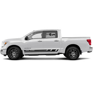 2 Cars Decal Graphic Sticker Side Stripe Kit For Nissan Titan Side doors Vinyl Stickers