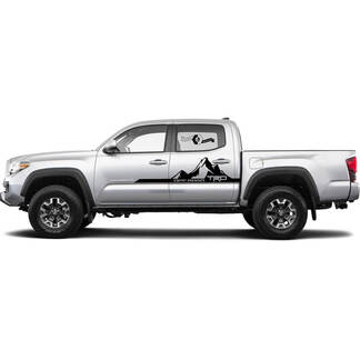 TRD off road Mountains Doors BedSide Side Vinyl Stickers Decal fit to Toyota Tacoma Tundra all years
