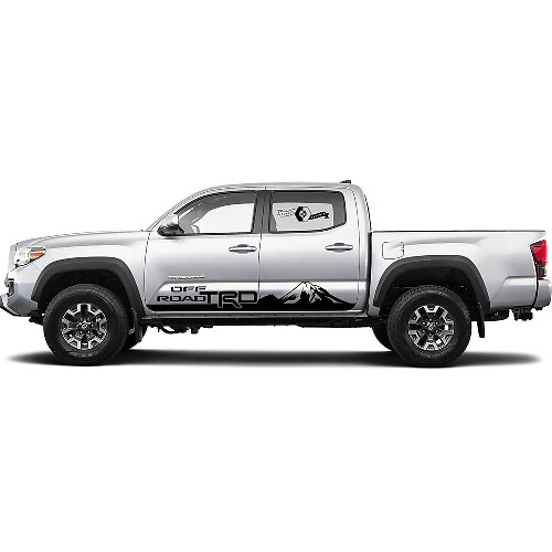 TRD off road Mountains Rocker Panel BedSide Side Vinyl Stickers Decal fit to Toyota Tacoma Tundra all years
