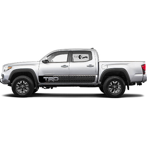 TRD off road Lines Rocker Panel BedSide Side Vinyl Stickers Decal fit to Toyota Tacoma Tundra all years