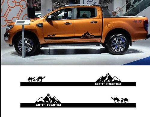 TRD off road Mountains Doors Sahara desert Side Vinyl Stickers Decal fit to Toyota Tacoma Tundra all years