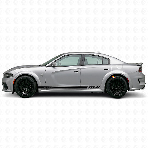 Racing Custom Side Stripes Vinyl Decal for Dodge Charger Electric 