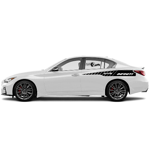 Pair Backdoor Accent Strip Side Decal Sticker door Stripe for INFINITI Q50