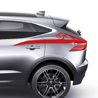 Jaguar E-Pace Rear Side Logo Stripes Graphics decal sticker