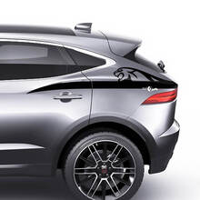 Jaguar E-Pace Rear Side Logo Stripes Graphics decal sticker 2