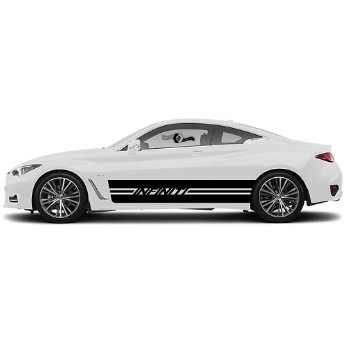 Wide Branded Stripes Side Vinyl Decal Sticker for Infiniti Q50